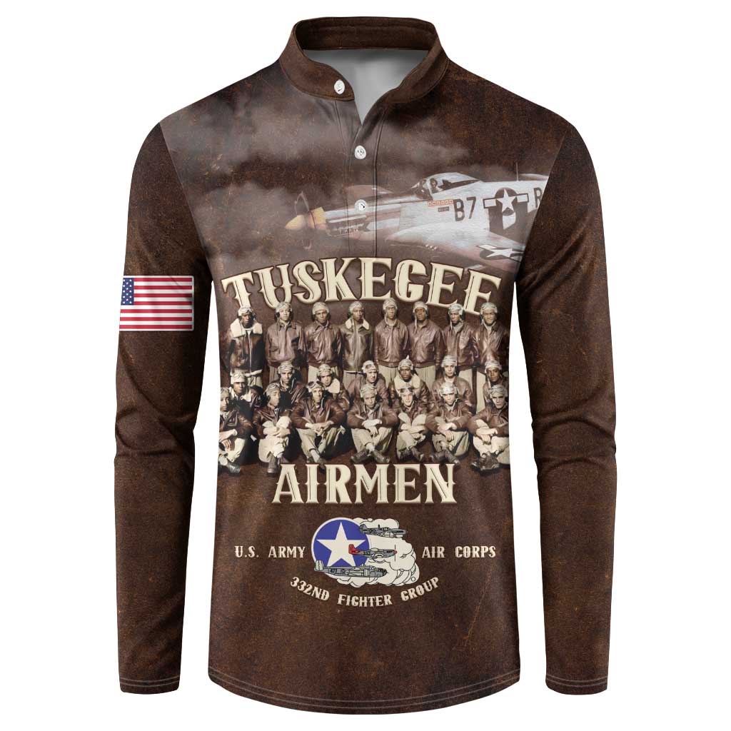 Remembering Tuskegee Airmen Button Sweatshirt Heroes of the 332nd Squadron Retro Style