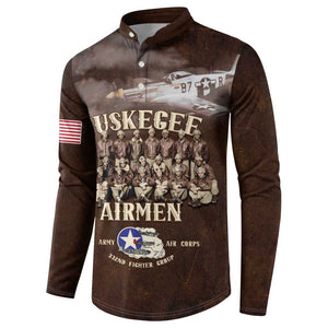 Remembering Tuskegee Airmen Button Sweatshirt Heroes of the 332nd Squadron Retro Style