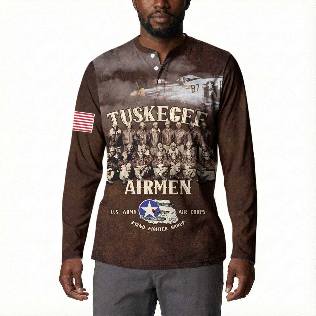 Remembering Tuskegee Airmen Button Sweatshirt Heroes of the 332nd Squadron Retro Style