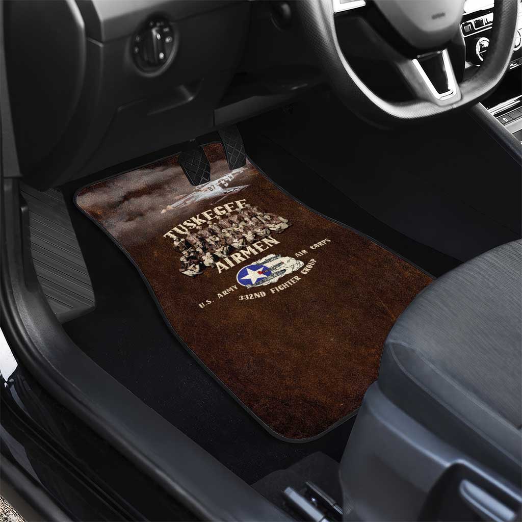 Remembering the Red Tail Heroes Car Mats Tuskegee Airmen Legacy Retro Style - African Pride