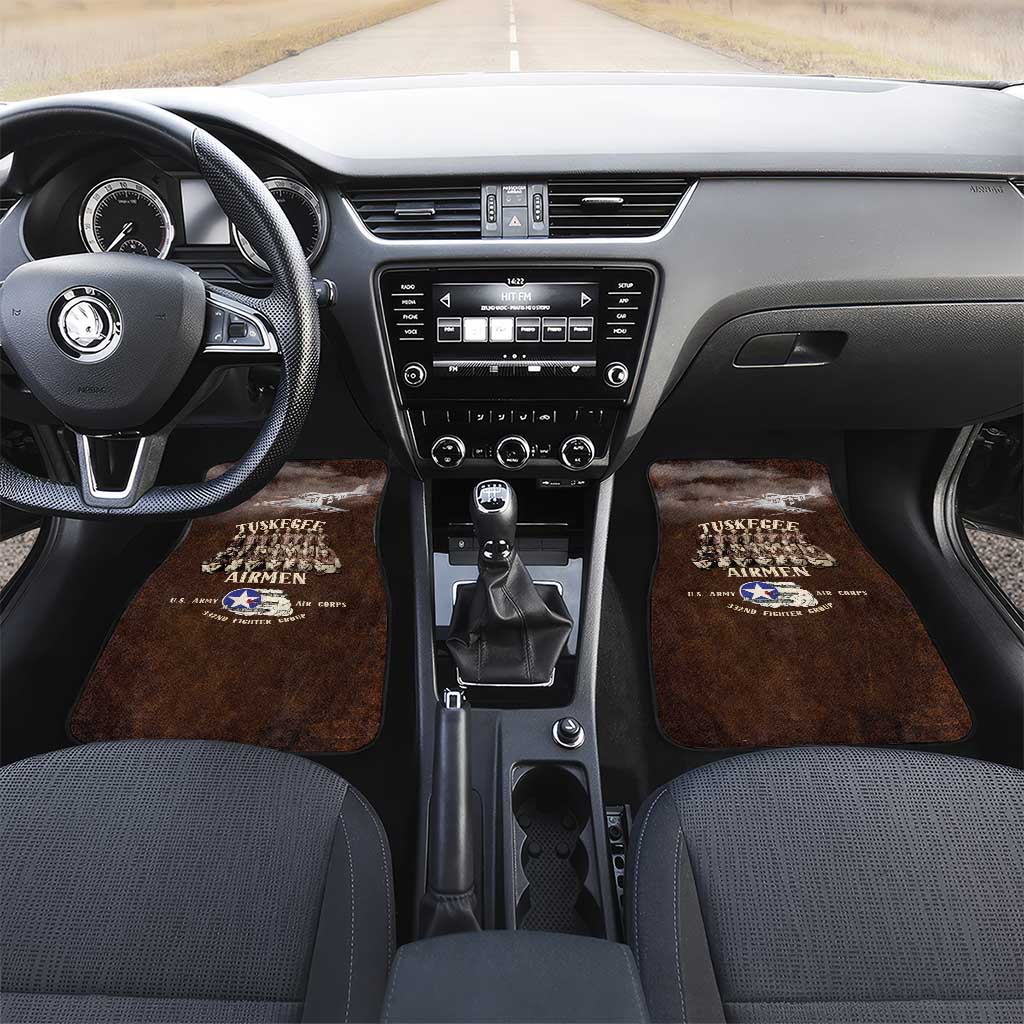 Remembering the Red Tail Heroes Car Mats Tuskegee Airmen Legacy Retro Style - African Pride