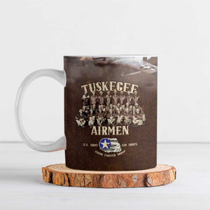 Remembering Tuskegee Airmen Ceramic Mug Heroes of the 332nd Squadron Retro Style