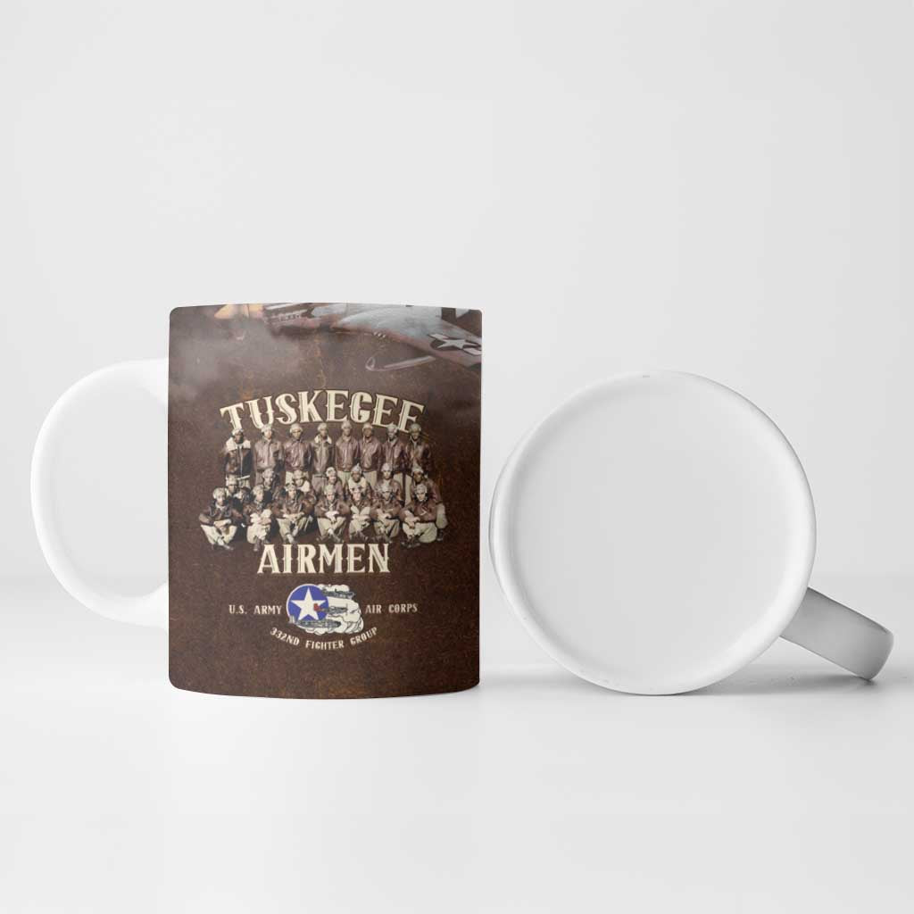 Remembering Tuskegee Airmen Ceramic Mug Heroes of the 332nd Squadron Retro Style