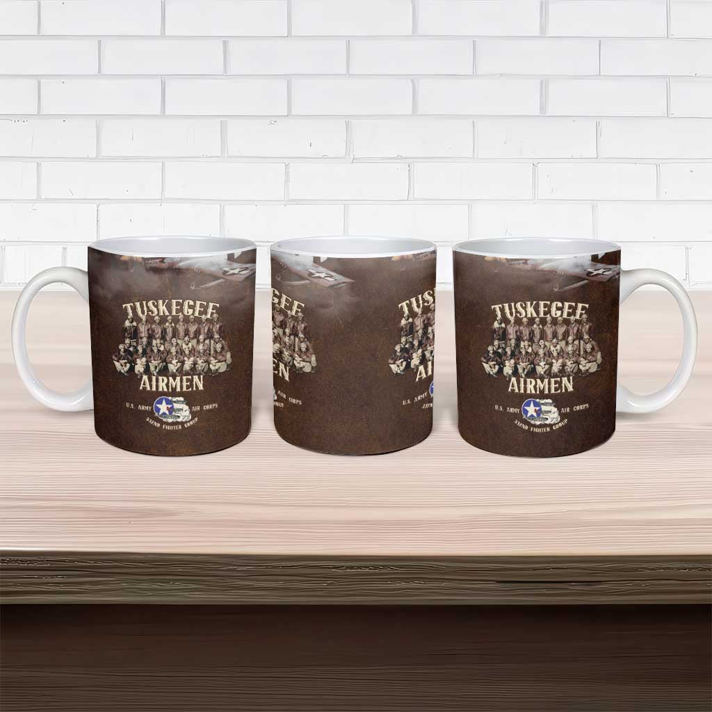 Remembering Tuskegee Airmen Ceramic Mug Heroes of the 332nd Squadron Retro Style