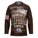 Remembering Tuskegee Airmen Hockey Jersey Heroes of the 332nd Squadron Retro Style