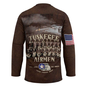 Remembering Tuskegee Airmen Hockey Jersey Heroes of the 332nd Squadron Retro Style