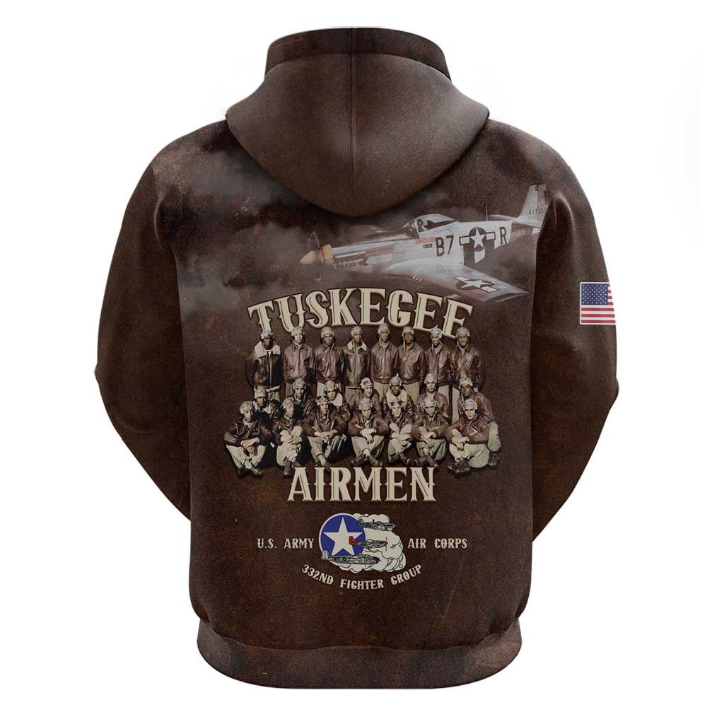 Remembering the Red Tail Heroes Hoodie Tuskegee Airmen Legacy Retro Style - African Pride
