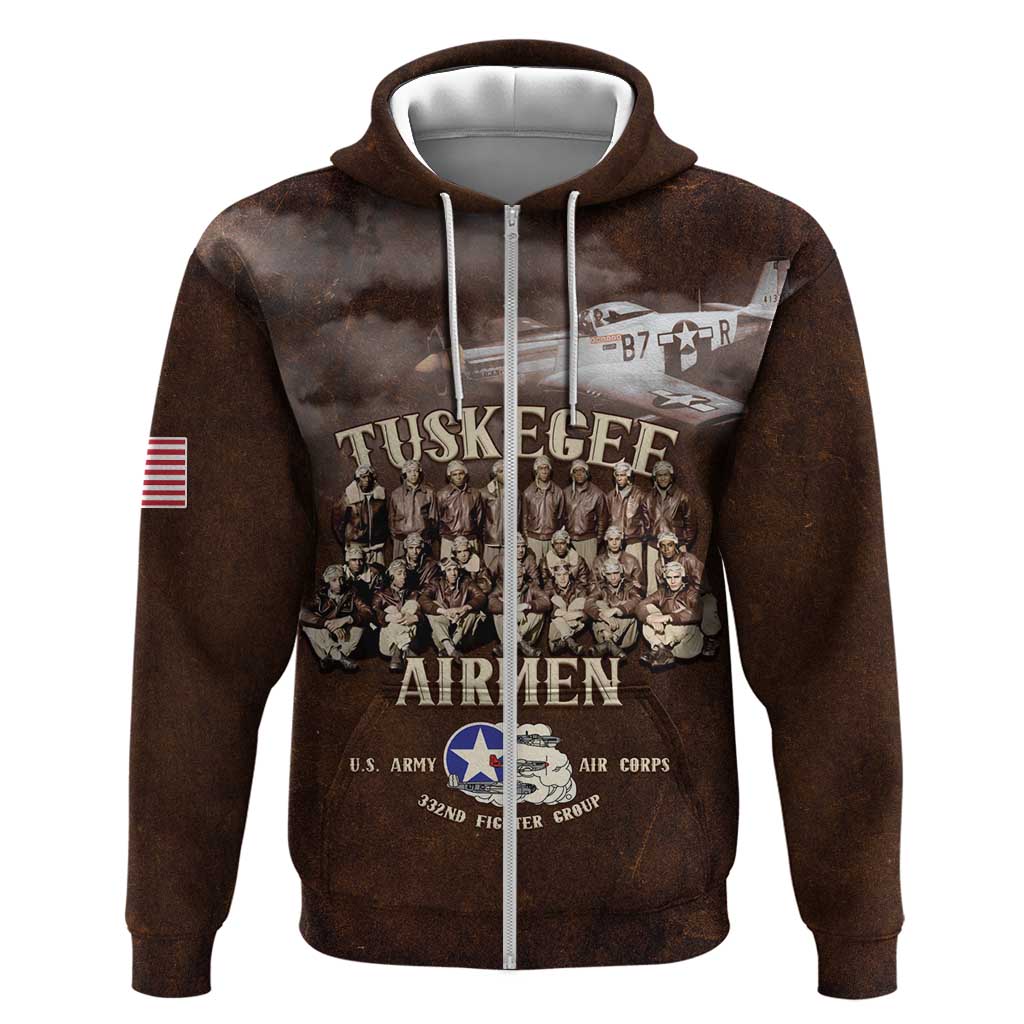 Remembering the Red Tail Heroes Hoodie Tuskegee Airmen Legacy Retro Style - African Pride