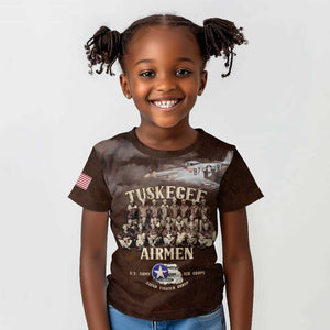 Remembering the Red Tail Heroes Kid T shirt Tuskegee Airmen Legacy Retro Style - African Pride