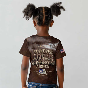 Remembering the Red Tail Heroes Kid T shirt Tuskegee Airmen Legacy Retro Style - African Pride
