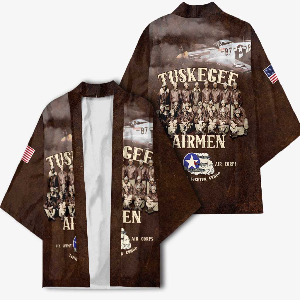 Remembering Tuskegee Airmen Kimono Heroes of the 332nd Squadron Retro Style