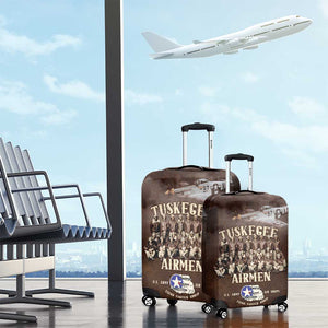 Remembering the Red Tail Heroes Luggage Cover Tuskegee Airmen Legacy Retro Style - African Pride