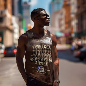 Remembering the Red Tail Heroes Men Tank Top Tuskegee Airmen Legacy Retro Style - African Pride