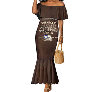 Remembering the Red Tail Heroes Mermaid Dress Tuskegee Airmen Legacy Retro Style - African Pride