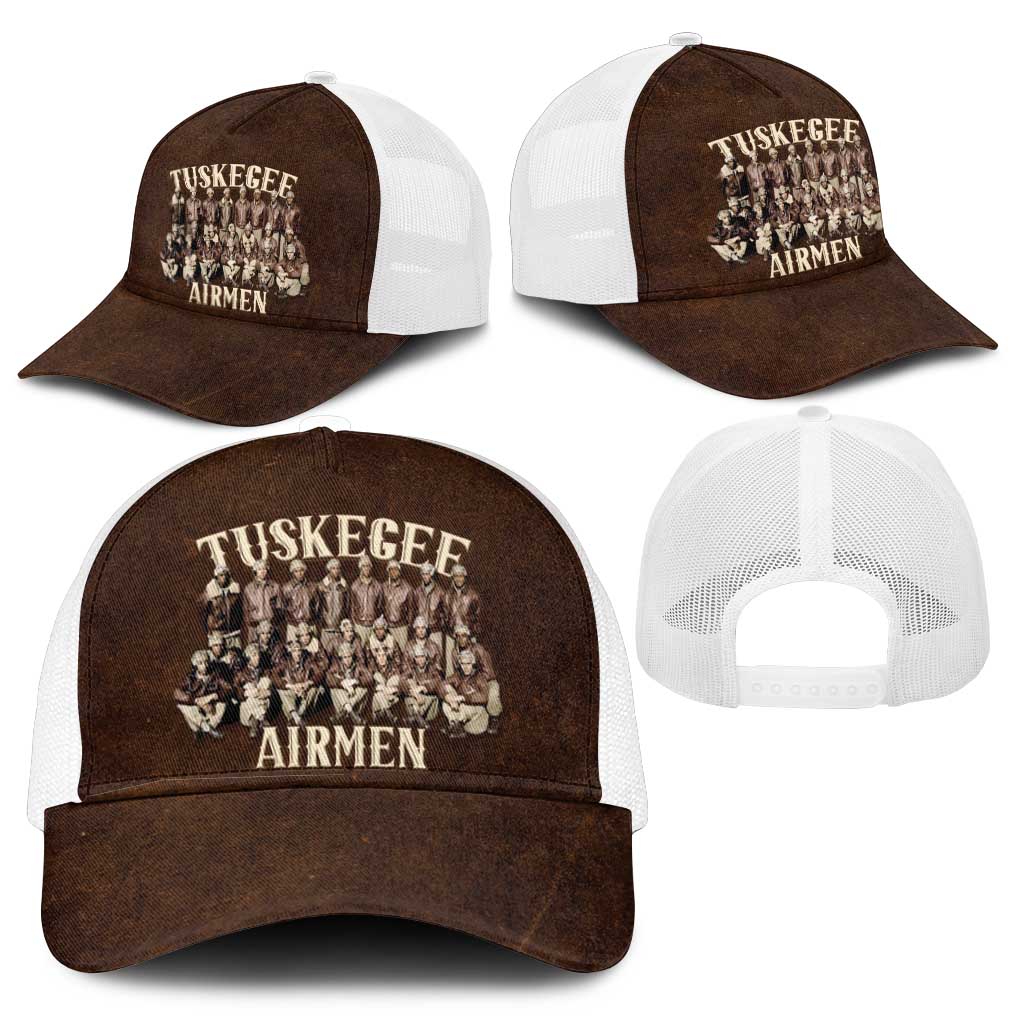 Remembering the Red Tail Heroes Mesh Trucker Cap Tuskegee Airmen Legacy Retro Style - African Pride