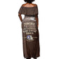 Remembering the Red Tail Heroes Off Shoulder Maxi Dress Tuskegee Airmen Legacy Retro Style - African Pride