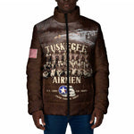 Remembering Tuskegee Airmen Padded Jacket Heroes of the 332nd Squadron Retro Style