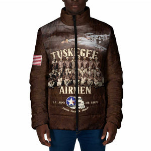 Remembering Tuskegee Airmen Padded Jacket Heroes of the 332nd Squadron Retro Style