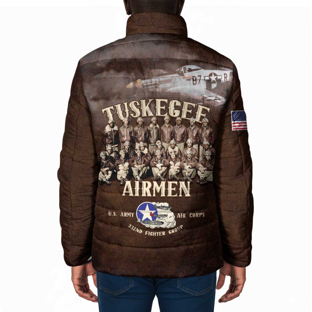 Remembering Tuskegee Airmen Padded Jacket Heroes of the 332nd Squadron Retro Style