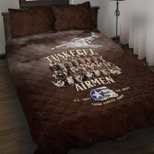 Remembering the Red Tail Heroes Quilt Bed Set Tuskegee Airmen Legacy Retro Style - African Pride