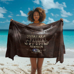 Remembering the Red Tail Heroes Sarong Tuskegee Airmen Legacy Retro Style - African Pride