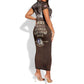 Remembering the Red Tail Heroes Short Sleeve Bodycon Dress Tuskegee Airmen Legacy Retro Style - African Pride