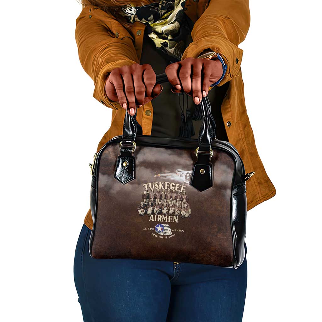 Remembering the Red Tail Heroes Shoulder Handbag Tuskegee Airmen Legacy Retro Style - African Pride