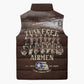 Remembering Tuskegee Airmen Sleeveless Puffer Jacket Heroes of the 332nd Squadron Retro Style