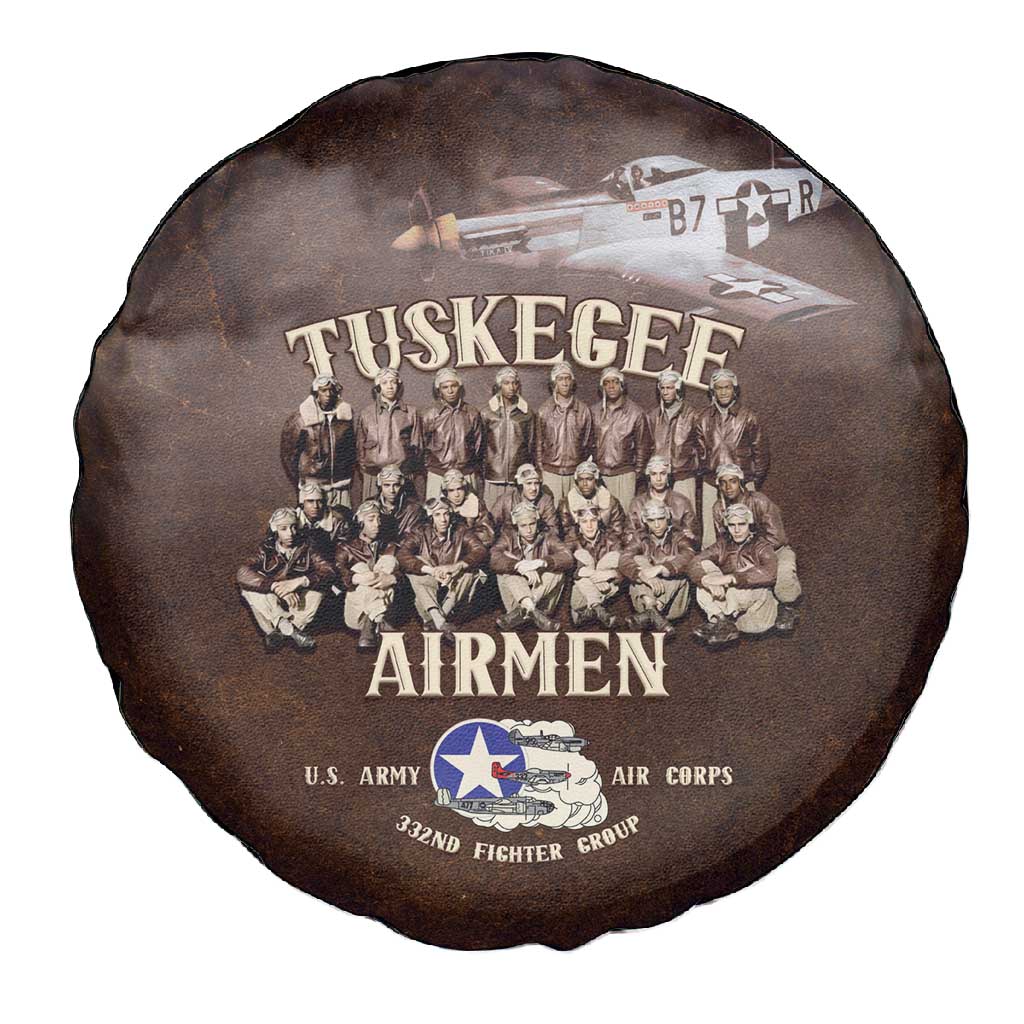 Remembering the Red Tail Heroes Spare Tire Cover Tuskegee Airmen Legacy Retro Style - African Pride