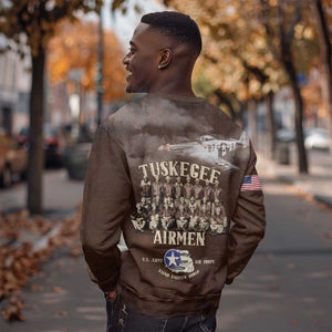 Remembering the Red Tail Heroes Sweatshirt Tuskegee Airmen Legacy Retro Style - African Pride