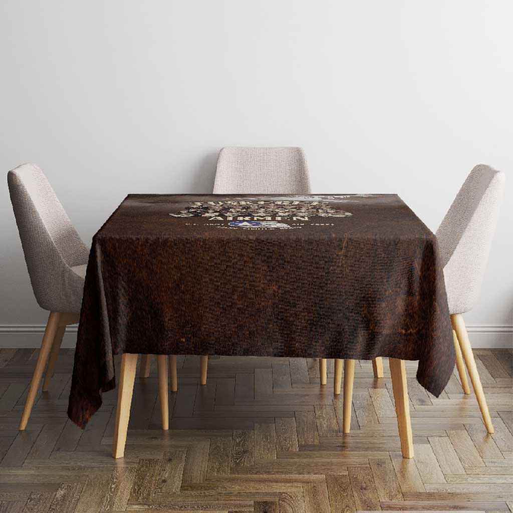 Remembering the Red Tail Heroes Tablecloth Tuskegee Airmen Legacy Retro Style - African Pride