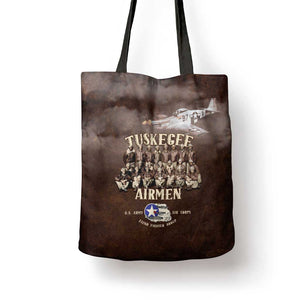 Remembering Tuskegee Airmen Tote Bag Heroes of the 332nd Squadron Retro Style