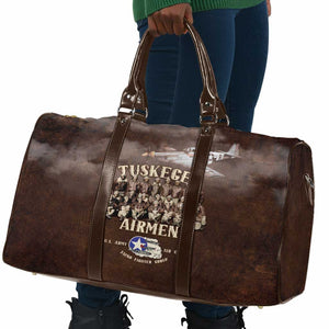 Remembering Tuskegee Airmen Travel Bag Heroes of the 332nd Squadron Retro Style