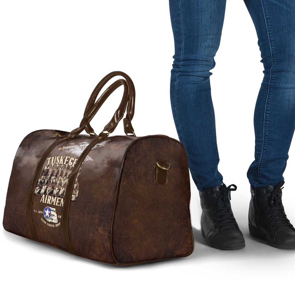 Remembering Tuskegee Airmen Travel Bag Heroes of the 332nd Squadron Retro Style