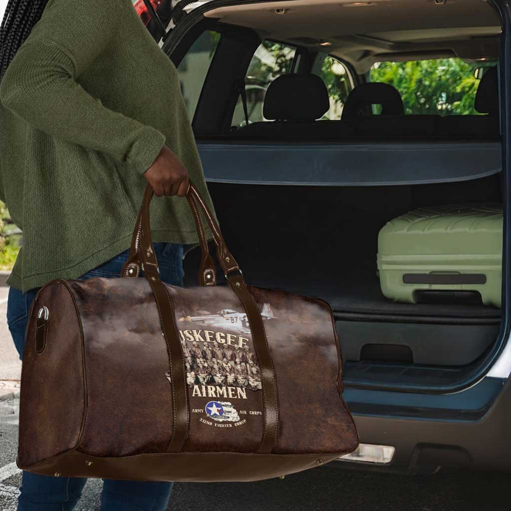 Remembering Tuskegee Airmen Travel Bag Heroes of the 332nd Squadron Retro Style