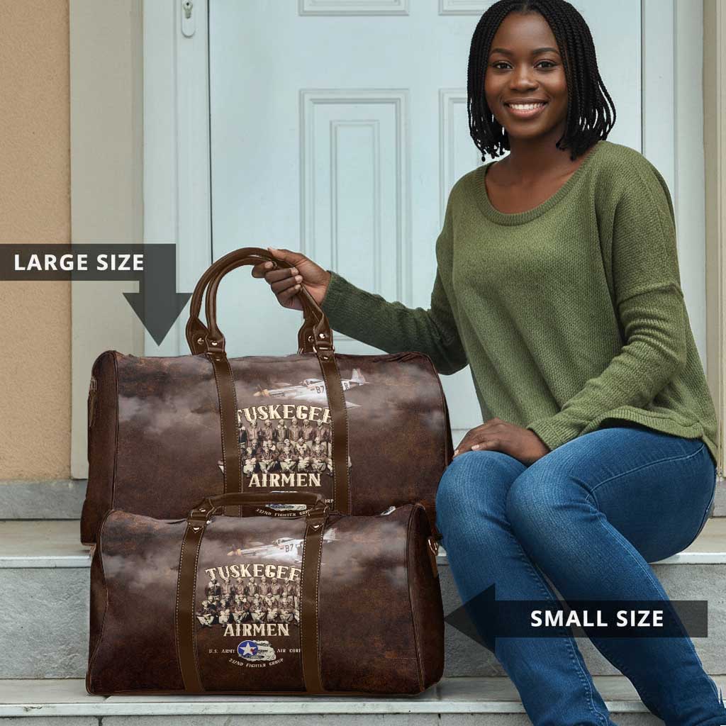 Remembering Tuskegee Airmen Travel Bag Heroes of the 332nd Squadron Retro Style