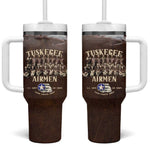 Remembering the Red Tail Heroes Tumbler With Handle Tuskegee Airmen Legacy Retro Style - African Pride