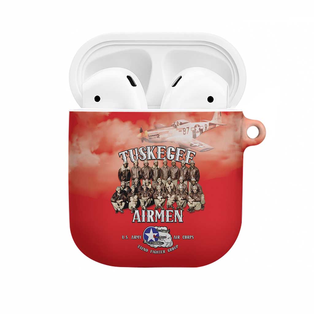 Remembering Tuskegee Airmen AirPods Case Heroes of the 332nd Squadron Red Art