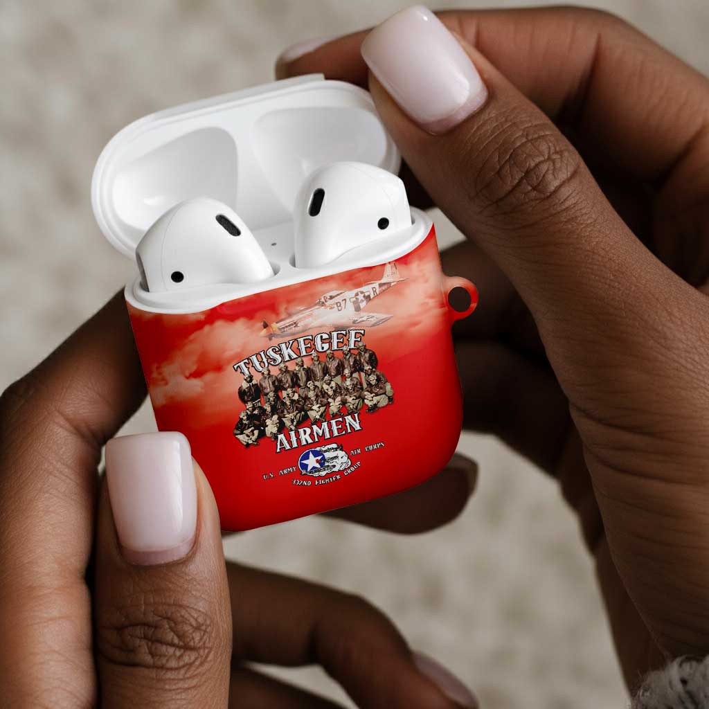 Remembering Tuskegee Airmen AirPods Case Heroes of the 332nd Squadron Red Art