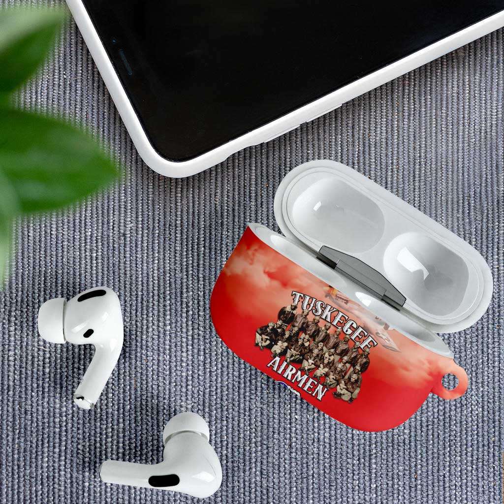 Remembering Tuskegee Airmen AirPods Case Heroes of the 332nd Squadron Red Art