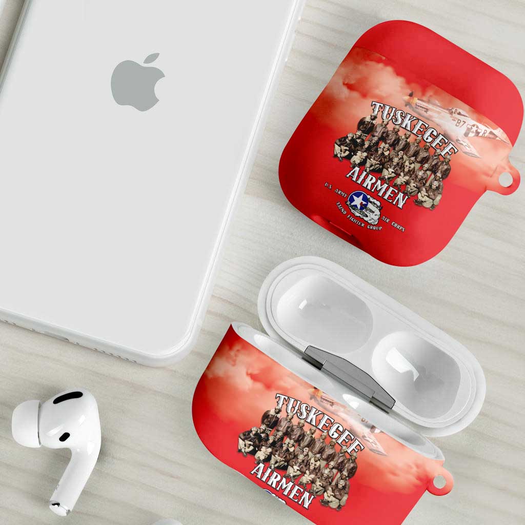 Remembering Tuskegee Airmen AirPods Case Heroes of the 332nd Squadron Red Art