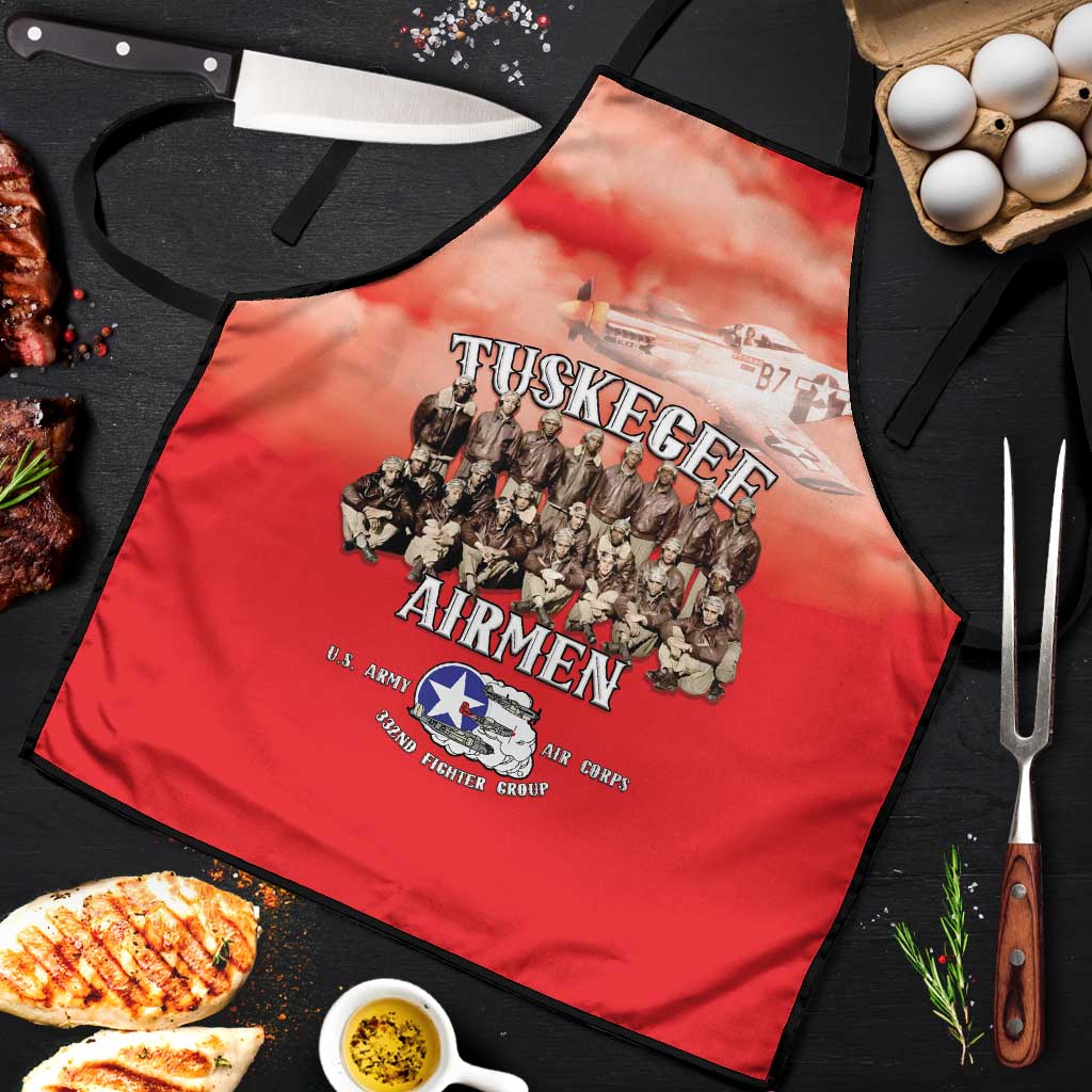 Remembering Tuskegee Airmen Apron Heroes of the 332nd Squadron Red Art