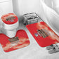 Remembering Tuskegee Airmen Bathroom Set Heroes of the 332nd Squadron Red Art
