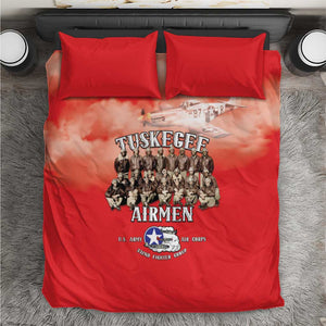 Remembering the Red Tail Heroes Bedding Set Tuskegee Airmen Legacy - Red - African Pride