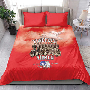Remembering the Red Tail Heroes Bedding Set Tuskegee Airmen Legacy - Red - African Pride