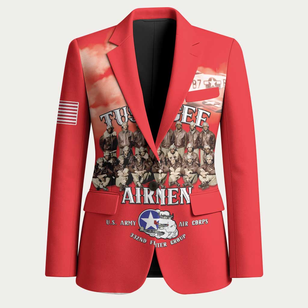 Remembering Tuskegee Airmen Blazer Heroes of the 332nd Squadron Red Art