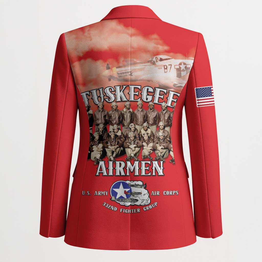 Remembering Tuskegee Airmen Blazer Heroes of the 332nd Squadron Red Art