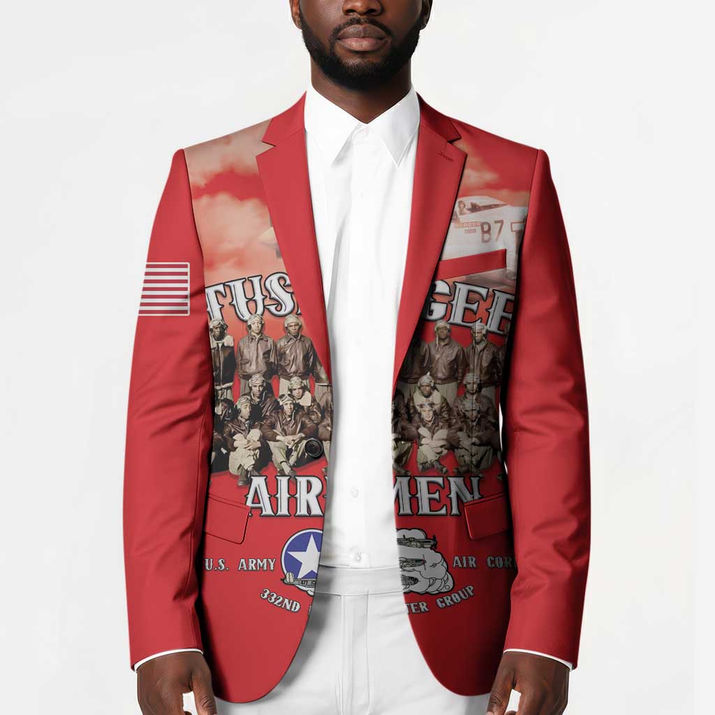 Remembering Tuskegee Airmen Blazer Heroes of the 332nd Squadron Red Art