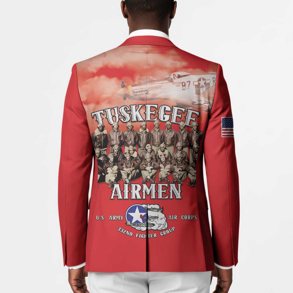 Remembering Tuskegee Airmen Blazer Heroes of the 332nd Squadron Red Art