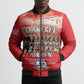 Remembering Tuskegee Airmen Bomber Puffer Jacket Heroes of the 332nd Squadron Red Art